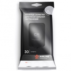 Салфетки влажные для рук от сильных загрязнений AIRLINE ANHS03 PRO (30 шт.)