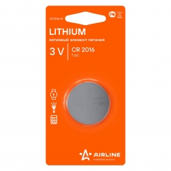 Батарейка CR2016 3V для брелоков сигнализаций литиевая 1 шт.