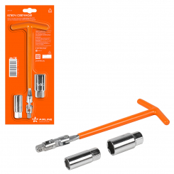 Ключ свечной Т образный 25см с головками 16мм и 21мм AIRLINE AK-S-01